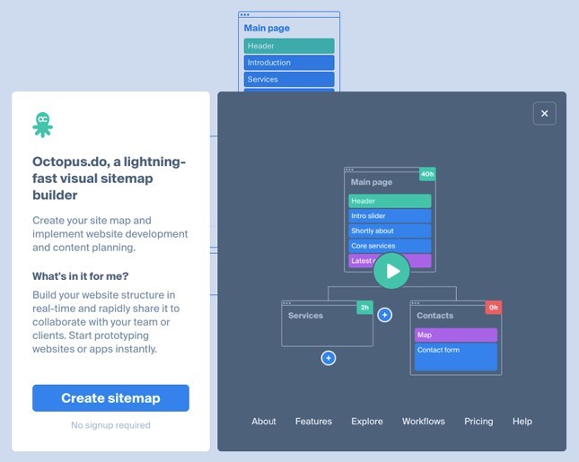 A screenshot of Octopus app