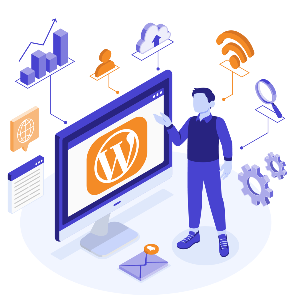 Website developed with WordPress - web development with WordPress