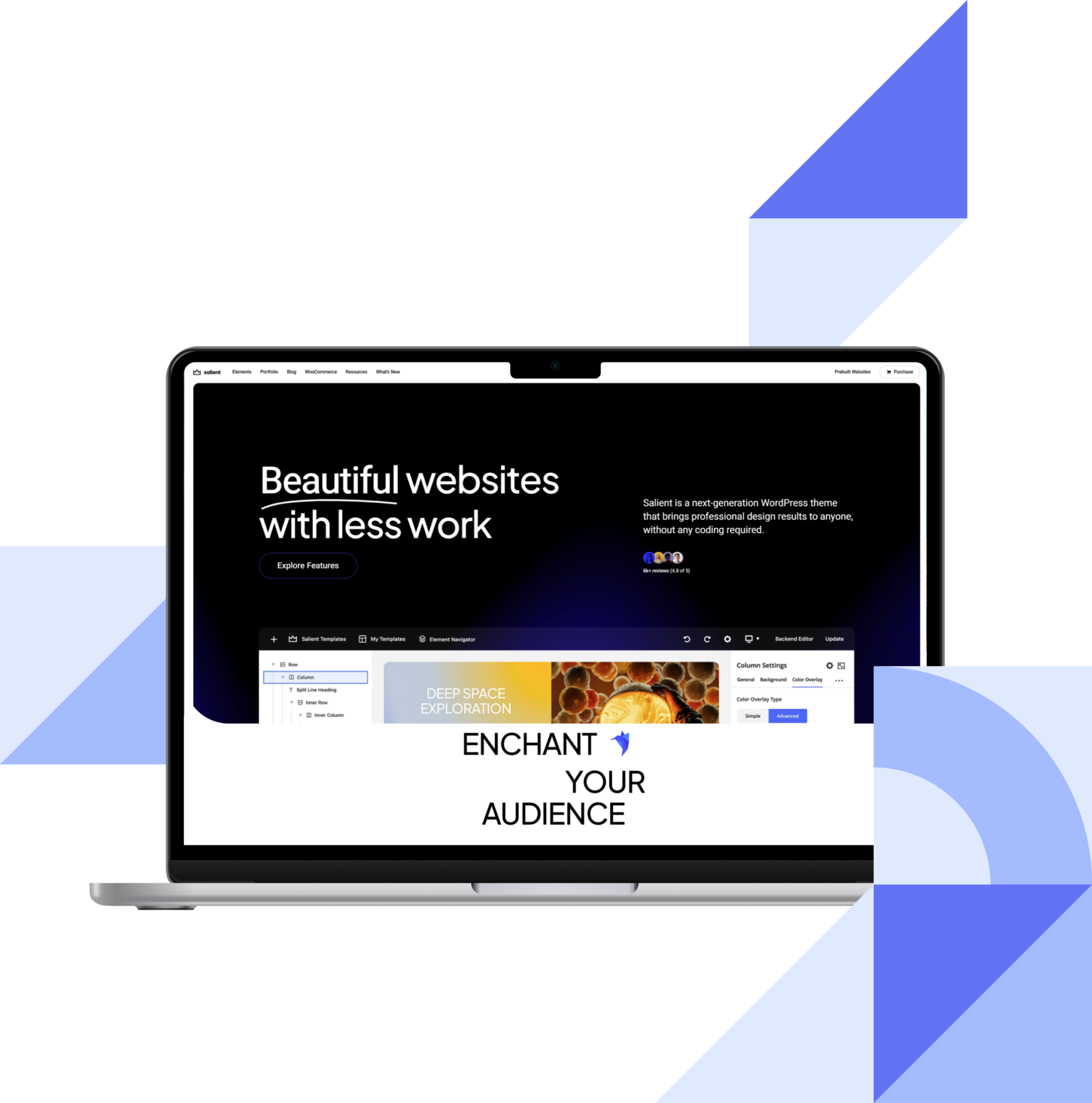 Salient WordPress theme - custom theme development services