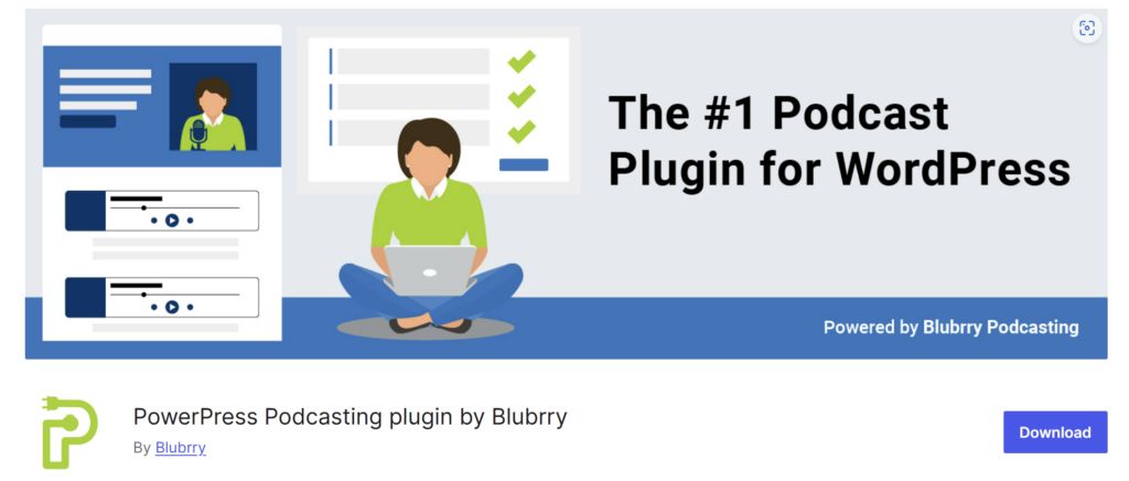 Blubrry PowerPress - podcast plugins WordPress