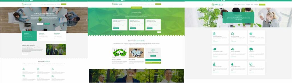 Green WordPress Design - secondary colors