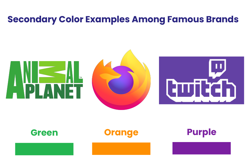 Famous logos with secondary colors