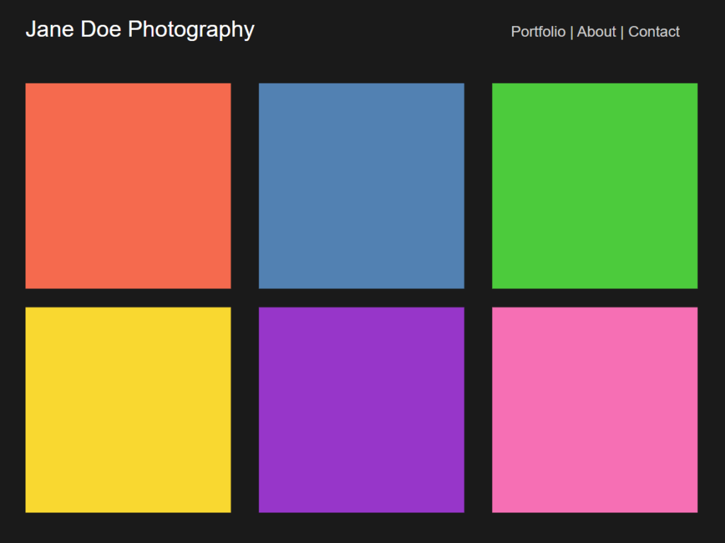 WordPress colors - portfolio