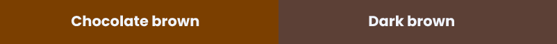Brown color palette - chocolate brown and dark brown
