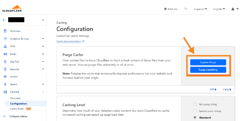 Cloudflare - how to clear wordpress cache