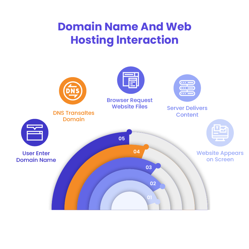Web hosting vs domain interaction