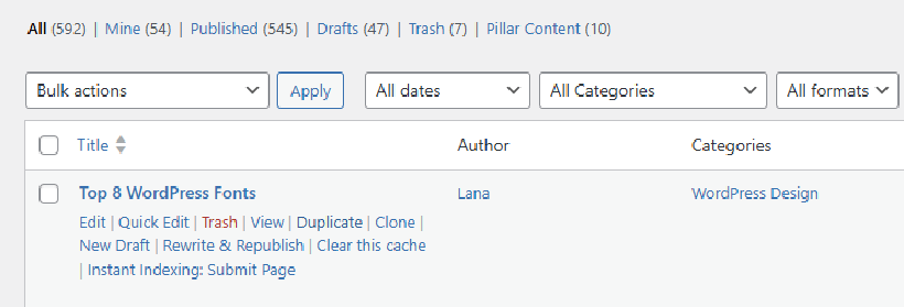 Duplicate page in WordPress manually