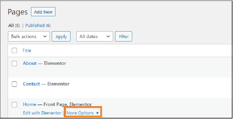 How to duplicate a page in WordPress using Elementor